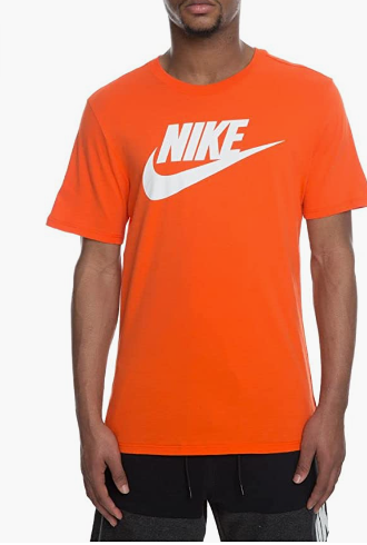 Nike Nike Men's Icon Futura T-Shirt (Orange/White/White, XL)