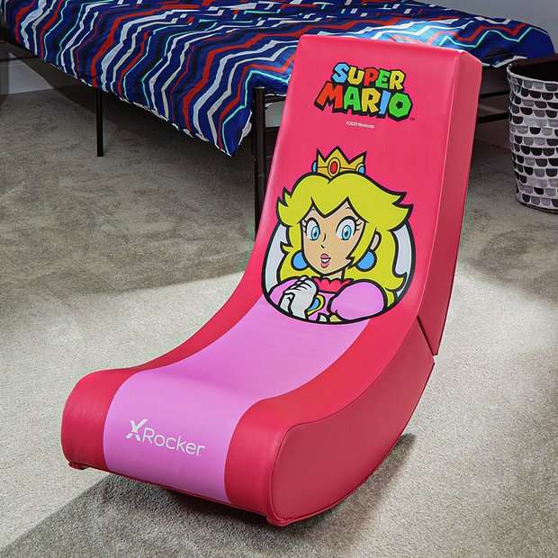 X Rocker Video Rocker Junior Gaming Chair Princess Peach + WarioWare: Move It! Nintendo Switch Game (free c+c)